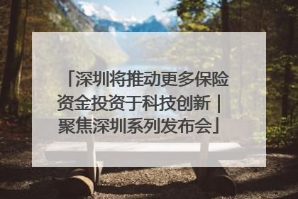深圳将推动更多保险资金投资于科技创新｜聚焦深圳系列发布会