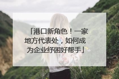 港口新角色！一家地方代表处，如何成为企业纾困好帮手