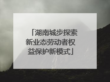 湖南城步探索新业态劳动者权益保护新模式