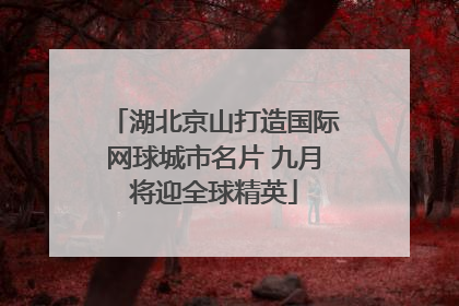 湖北京山打造国际网球城市名片 九月将迎全球精英