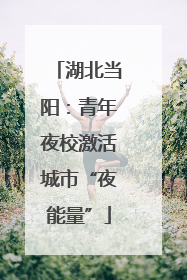 湖北当阳：青年夜校激活城市“夜能量”