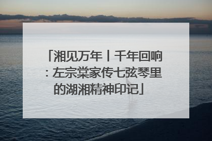 湘见万年丨千年回响：左宗棠家传七弦琴里的湖湘精神印记