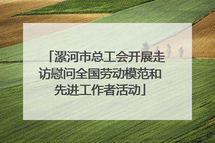 漯河市总工会开展走访慰问全国劳动模范和先进工作者活动