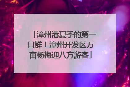 漳州港夏季的第一口鲜！漳州开发区万亩杨梅迎八方游客