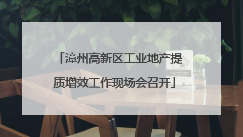漳州高新区工业地产提质增效工作现场会召开