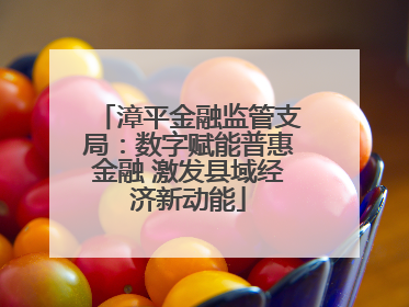 漳平金融监管支局：数字赋能普惠金融 激发县域经济新动能