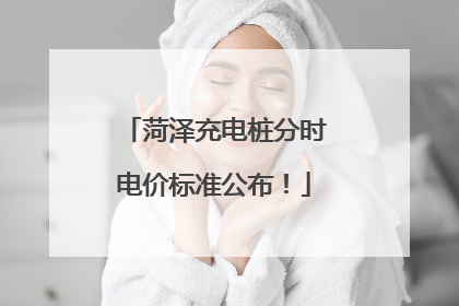 菏泽充电桩分时电价标准公布！