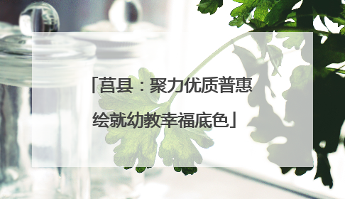 莒县：聚力优质普惠 绘就幼教幸福底色