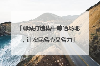 聊城打造集中晾晒场地，让农民省心又省力