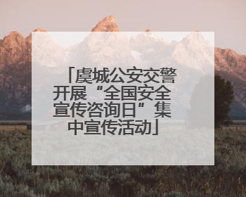 虞城公安交警开展“全国安全宣传咨询日”集中宣传活动