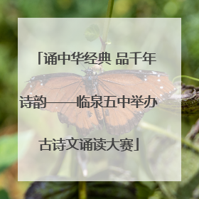诵中华经典 品千年诗韵——临泉五中举办古诗文诵读大赛