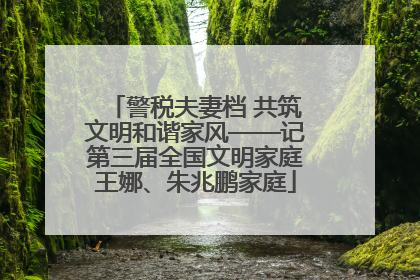 警税夫妻档 共筑文明和谐家风——记第三届全国文明家庭王娜、朱兆鹏家庭