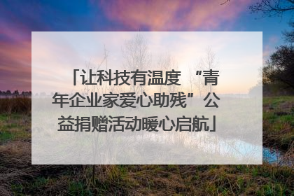 让科技有温度 “青年企业家爱心助残”公益捐赠活动暖心启航