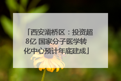 西安灞桥区：投资超8亿 国家分子医学转化中心预计年底建成