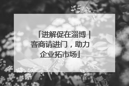进解促在淄博｜客商请进门，助力企业拓市场
