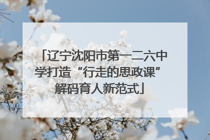 辽宁沈阳市第一二六中学打造“行走的思政课” 解码育人新范式