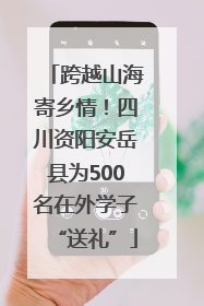 跨越山海寄乡情！四川资阳安岳县为500名在外学子“送礼”