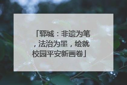 郓城：非遗为笔，法治为墨，绘就校园平安新画卷