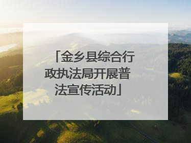 金乡县综合行政执法局开展普法宣传活动