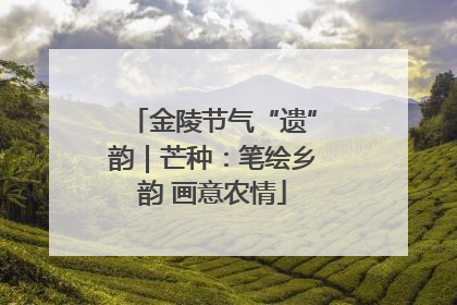 金陵节气“遗”韵｜芒种：笔绘乡韵 画意农情