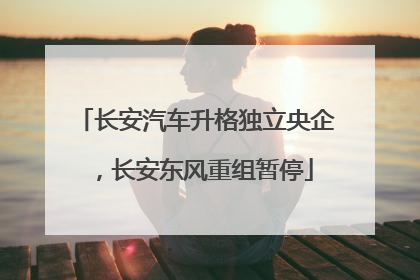 长安汽车升格独立央企，长安东风重组暂停