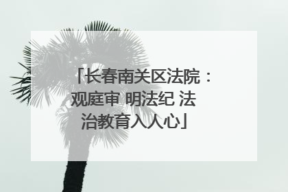 长春南关区法院：观庭审 明法纪 法治教育入人心