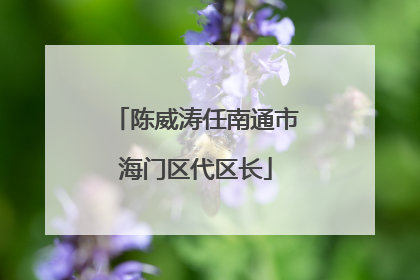 陈威涛任南通市海门区代区长