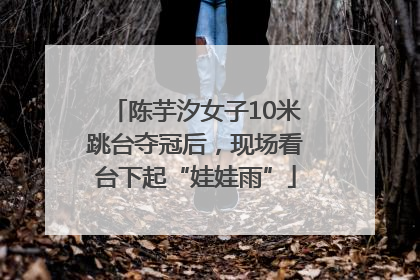 陈芋汐女子10米跳台夺冠后，现场看台下起“娃娃雨”