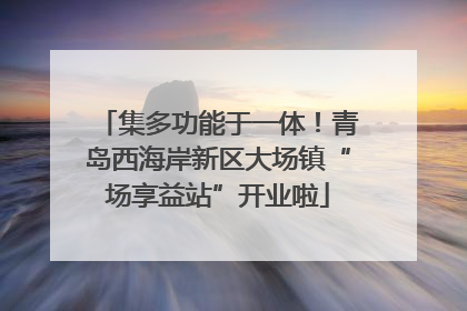 集多功能于一体！青岛西海岸新区大场镇“场享益站”开业啦