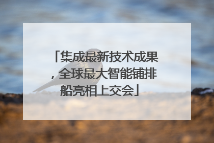 集成最新技术成果，全球最大智能铺排船亮相上交会