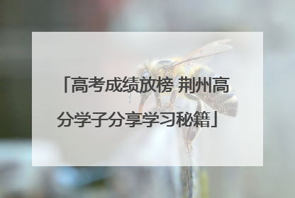高考成绩放榜 荆州高分学子分享学习秘籍