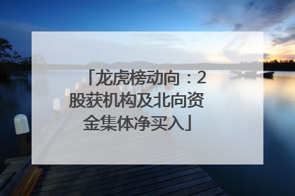 龙虎榜动向：2股获机构及北向资金集体净买入