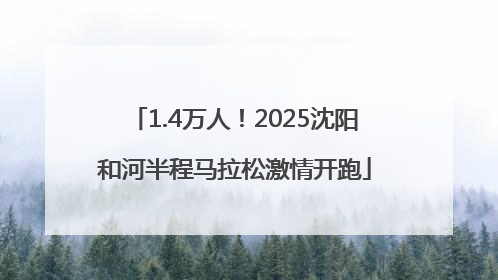 1.4万人！2025沈阳和河半程马拉松激情开跑
