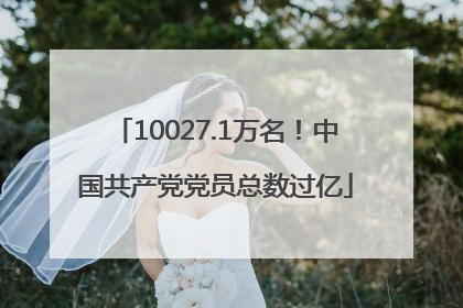 10027.1万名！中国共产党党员总数过亿