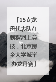 15支龙舟代表队在刺猬河上竞技，北京良乡大学城举办龙舟赛