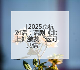 2025京杭对话：话剧《北上》激发“运河共情”