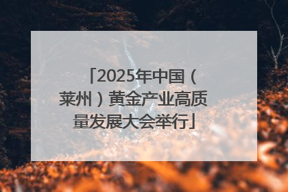 2025年中国（莱州）黄金产业高质量发展大会举行