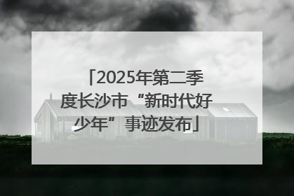 2025年第二季度长沙市“新时代好少年”事迹发布