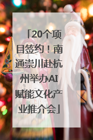 20个项目签约！南通崇川赴杭州举办AI赋能文化产业推介会