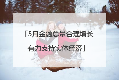 5月金融总量合理增长 有力支持实体经济