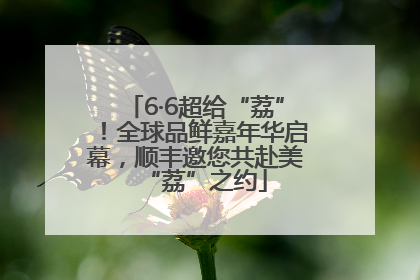 6·6超给“荔”！全球品鲜嘉年华启幕，顺丰邀您共赴美“荔”之约