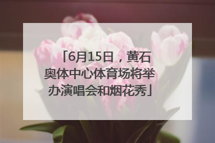 6月15日，黄石奥体中心体育场将举办演唱会和烟花秀