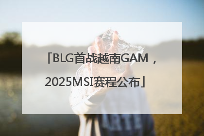 BLG首战越南GAM，2025MSI赛程公布